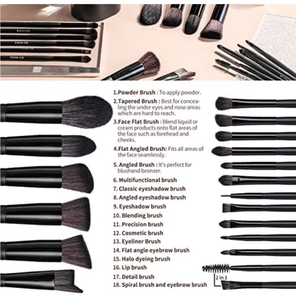 18 Piece Makeup Brush Set - Picture 5 of 5